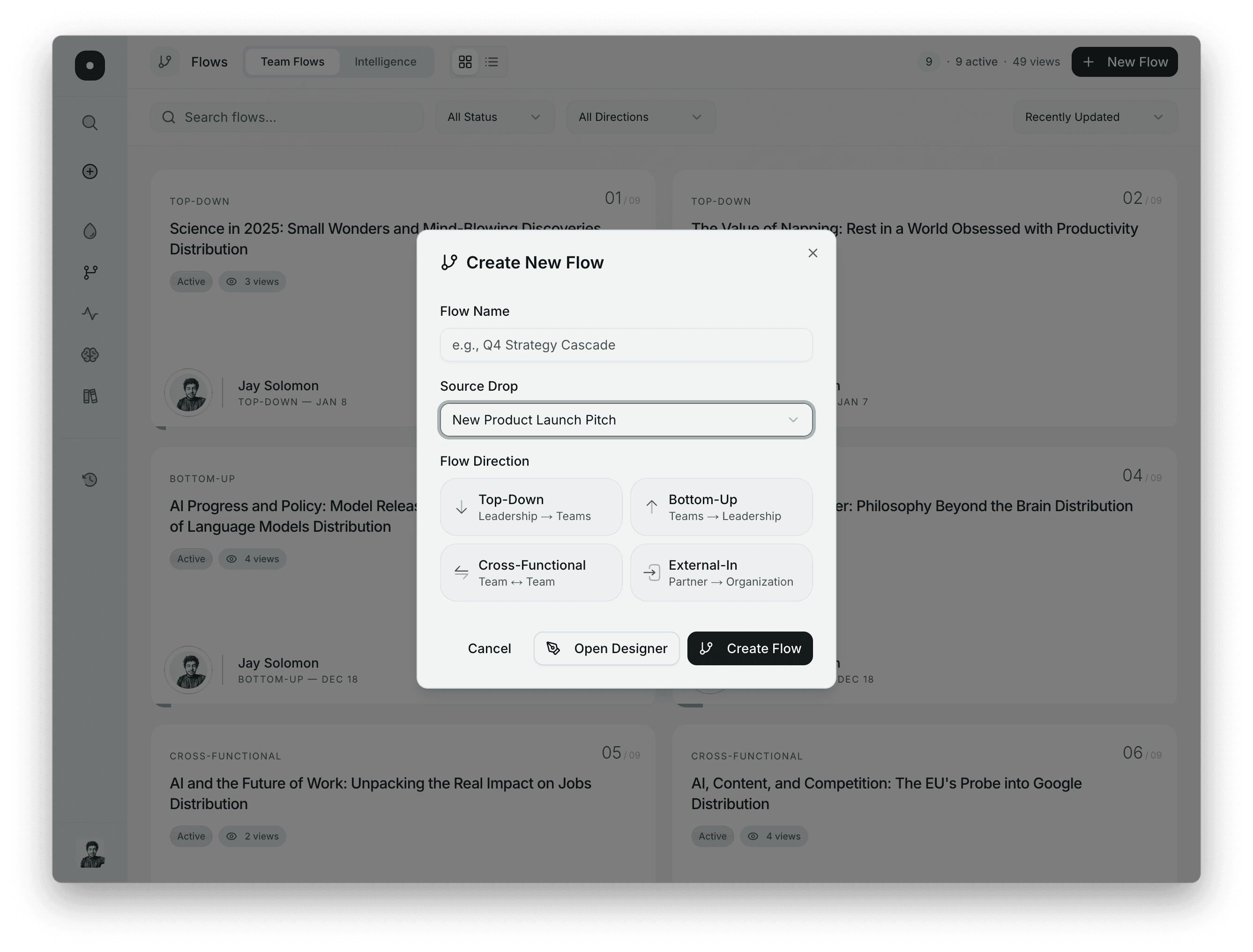 Drop Viewer interface